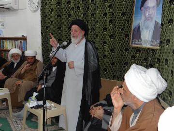 لقاء آية الله نور الدين الأشكوري ممثل المرجع آية الله كاظم الحسيني الحائري (دام ظله) مع وكلاء المرجعية في العراق