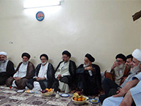 زيارة بعثة سماحة آية الله العظمى السيد كاظم الحسيني الحائري (دام ظله) لبعثة آية الله العظمى السيد محمد الشاهرودي في المدينة المنورة