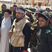 زيارة سماحة السيد الاشكوري حفظه الله  ممثل سماحة السيد الحائري دام ظله لمقر كتائب حزب الله ( عمليات الفلوجه) اليوم الثلاثاء ١٧/ شعبان/ ١٤٣٧هـ.