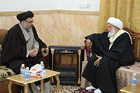 زار ممثل سماحة آية الله العظمى السيد كاظم الحسيني الحائري(دام ظله) في العراق والوفد المرافق له سماحة الشيخ المجاهد عيسى القاسم(حفظه الله)